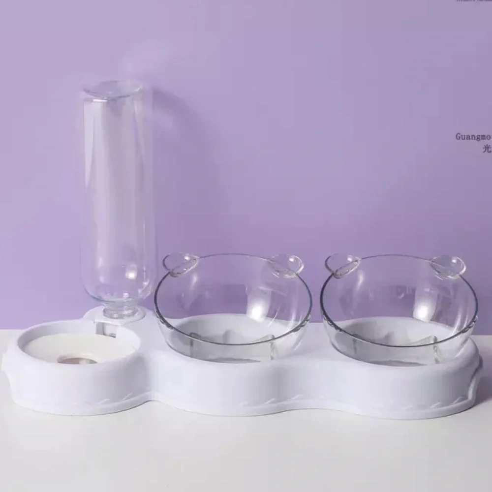 ♣︎HP cat pet food water bowl 3 in 1 set feeder automatic water bottle Bear - Picture 5 of 13